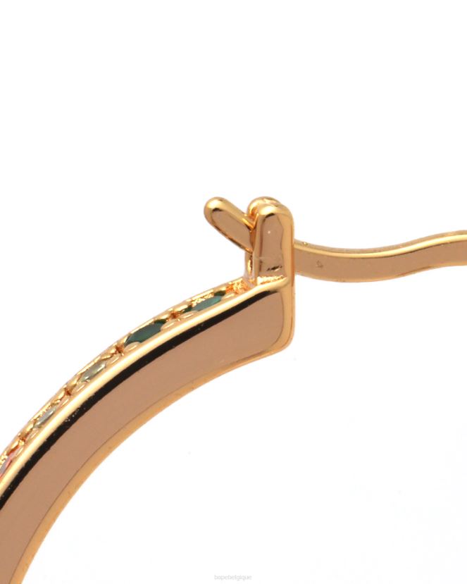boucles d\oreilles créoles à logo A Bathing Ape femmes ZHX6N41113 or