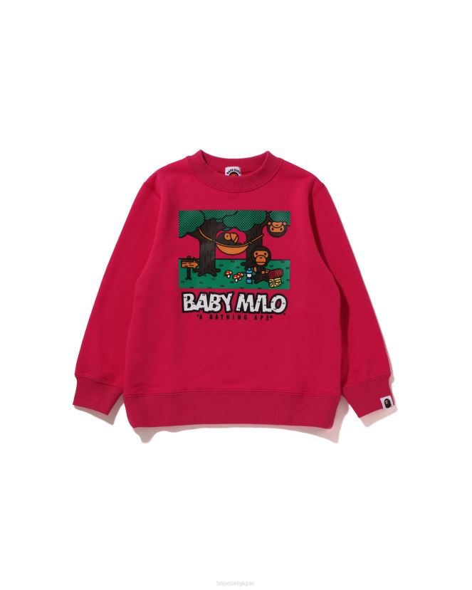 bébé milo camo hamac ras du cou A Bathing Ape enfants ZHX6N41354 rose
