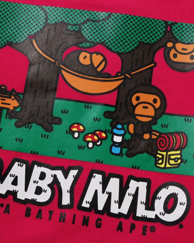 bébé milo camo hamac ras du cou A Bathing Ape enfants ZHX6N41354 rose
