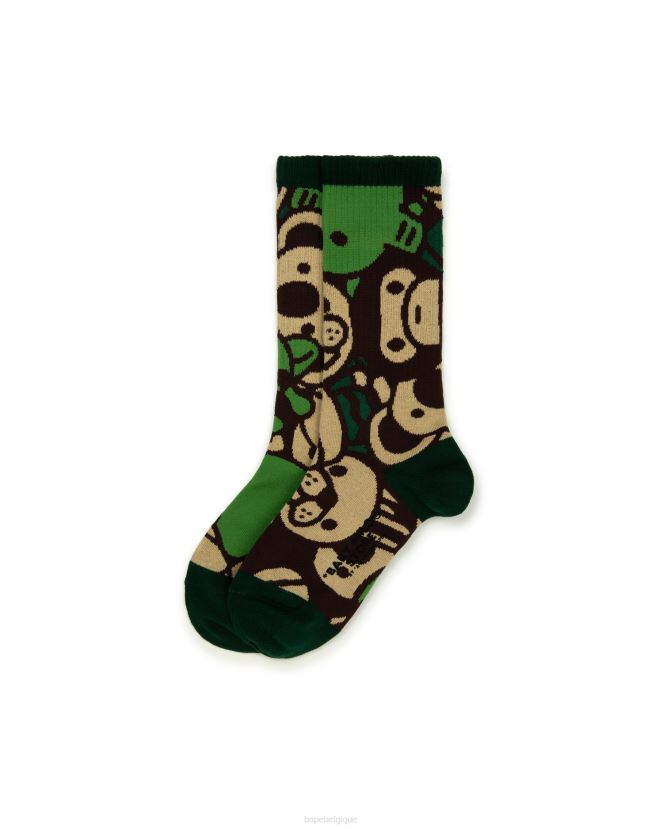 bébé milo chaussettes A Bathing Ape femmes ZHX6N41080 armée verte