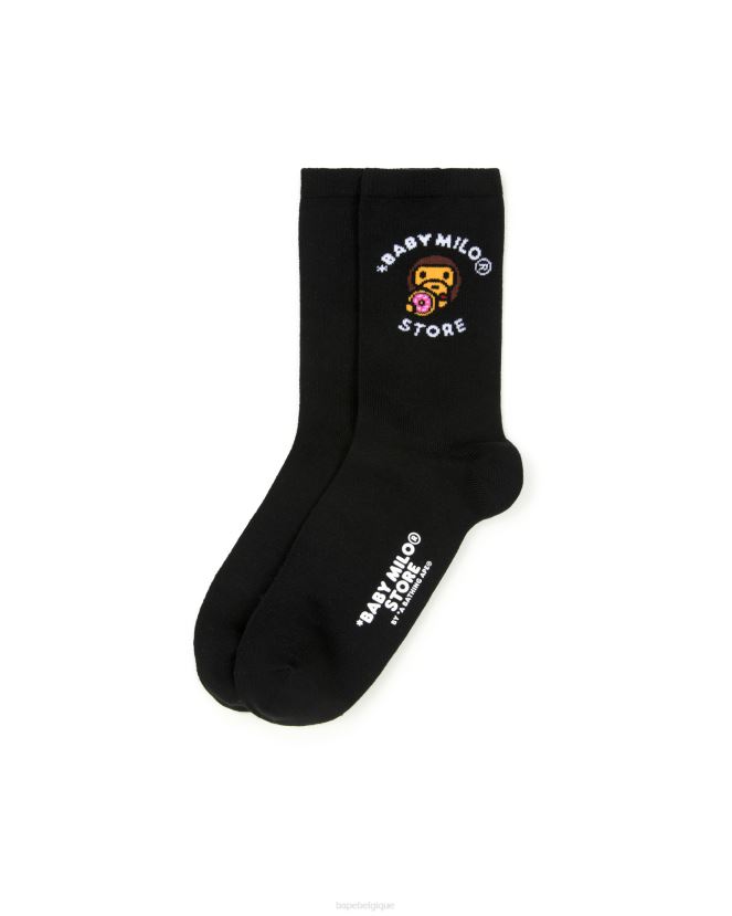 bébé milo chaussettes A Bathing Ape femmes ZHX6N41092 noir