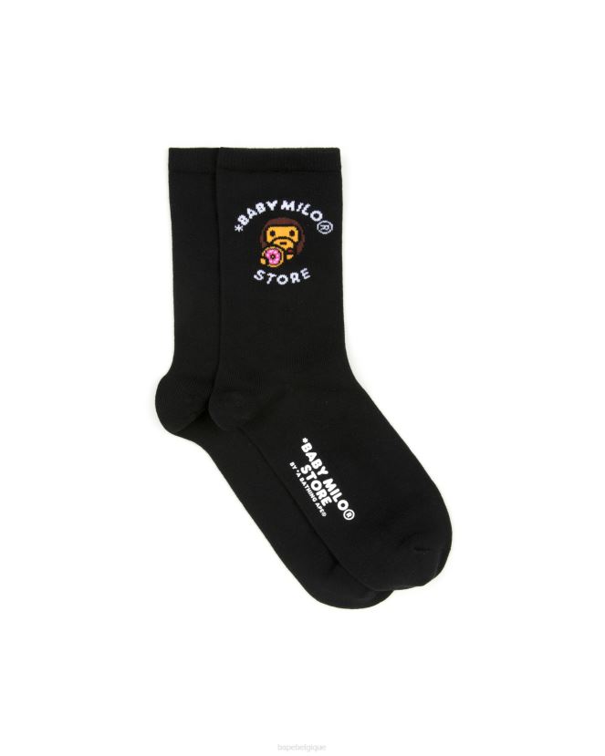 bébé milo chaussettes A Bathing Ape femmes ZHX6N41092 noir