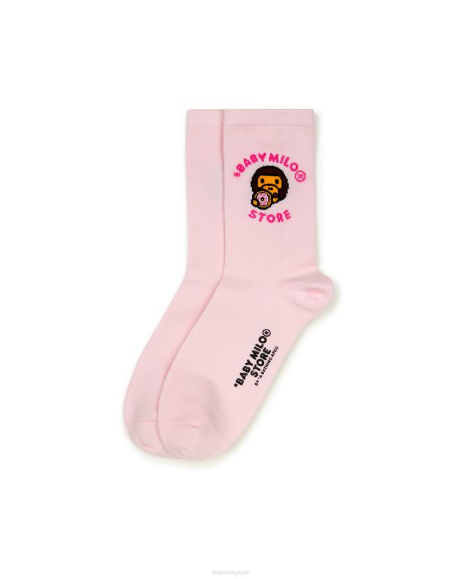 bébé milo chaussettes A Bathing Ape femmes ZHX6N41093 rose