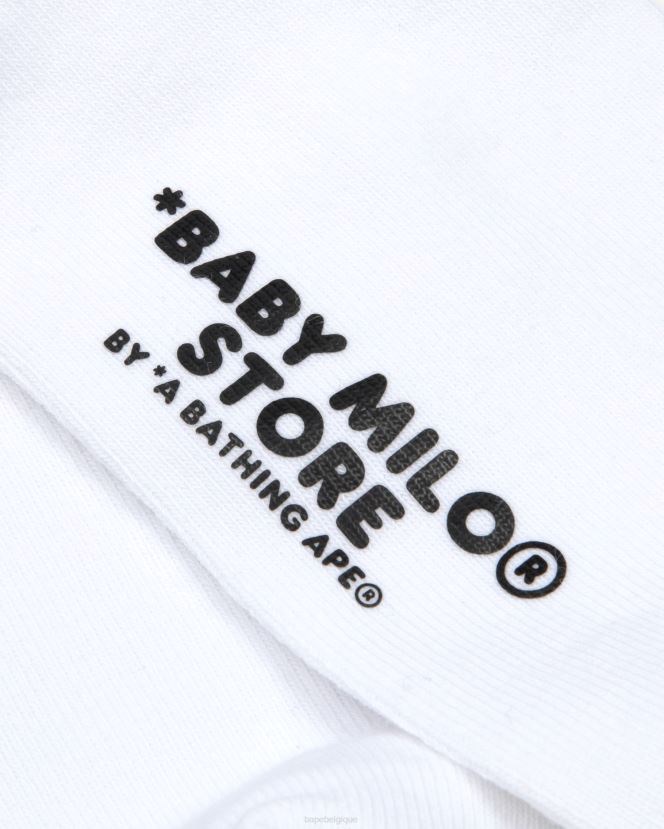 bébé milo chaussettes A Bathing Ape femmes ZHX6N41099 blanc