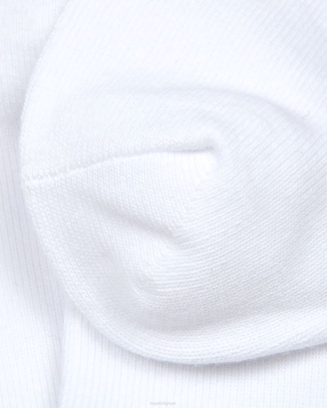 bébé milo chaussettes A Bathing Ape femmes ZHX6N41099 blanc