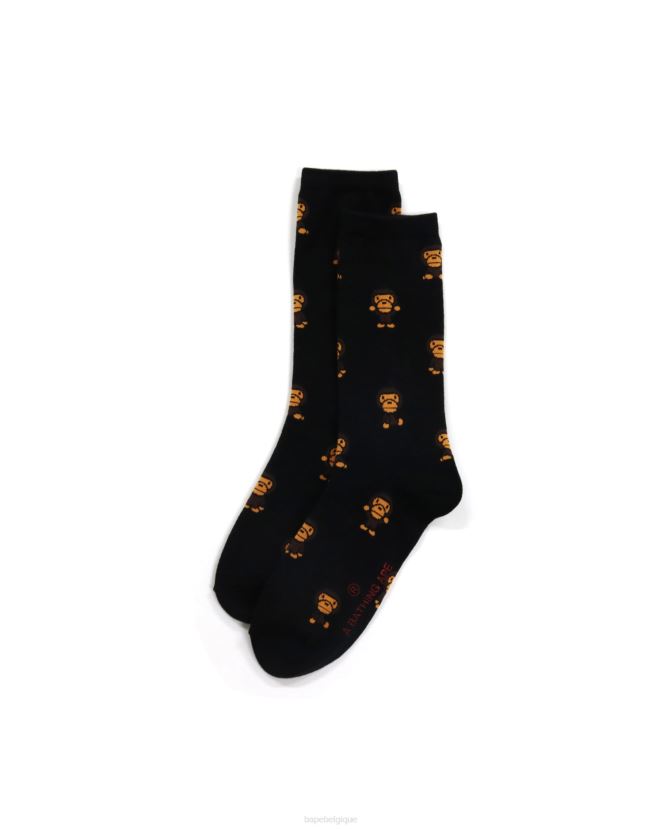 bébé milo chaussettes A Bathing Ape femmes ZHX6N41159 noir