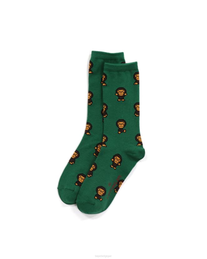bébé milo chaussettes A Bathing Ape femmes ZHX6N41160 émeraude