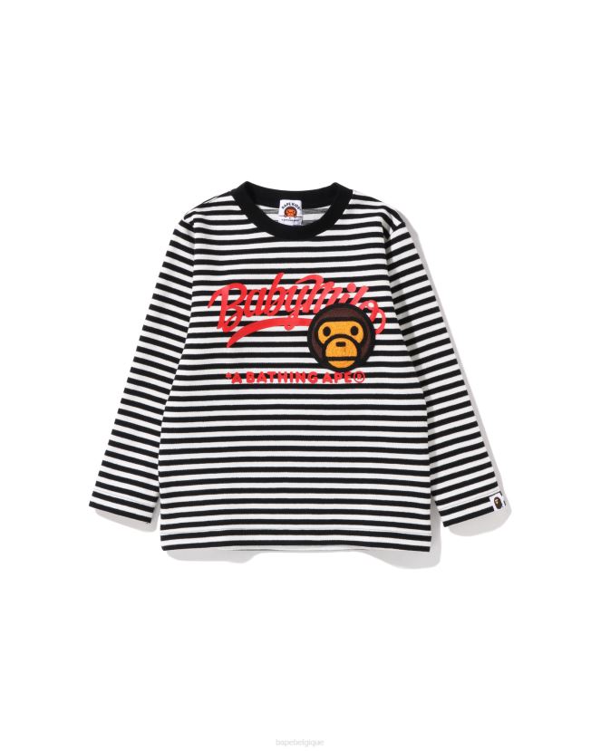 bébé milo patch cerceau ras du cou A Bathing Ape enfants ZHX6N41628 noir