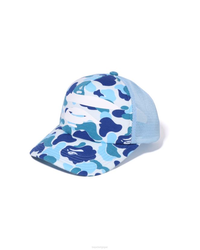 casquette abc camo face mesh A Bathing Ape Hommes ZHX6N4402 bleu clair