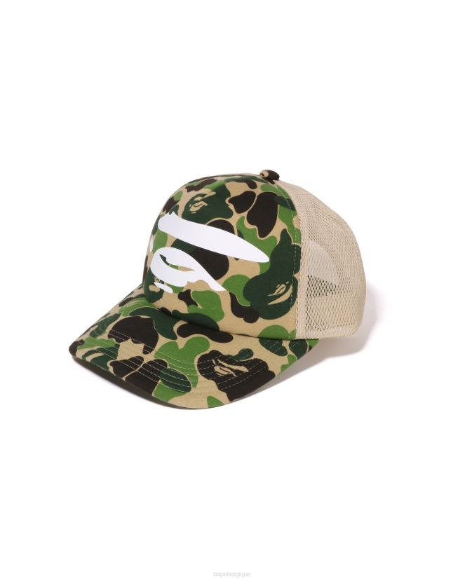 casquette abc camo face mesh A Bathing Ape Hommes ZHX6N4403 armée verte