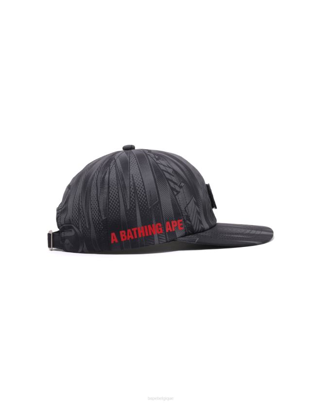 casquette de panneau speed racer A Bathing Ape Hommes ZHX6N4494 noir