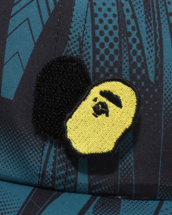 casquette de panneau speed racer A Bathing Ape Hommes ZHX6N4495 bleu