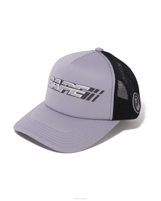 casquette en filet de course A Bathing Ape Hommes ZHX6N4389 gris