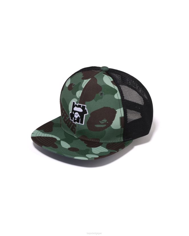 casquette en maille camo couleur x undftd A Bathing Ape Hommes ZHX6N4516 armée verte