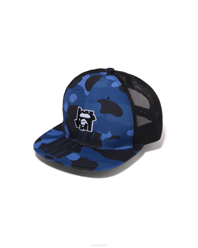 casquette en maille camo couleur x undftd A Bathing Ape Hommes ZHX6N4517 bleu marine