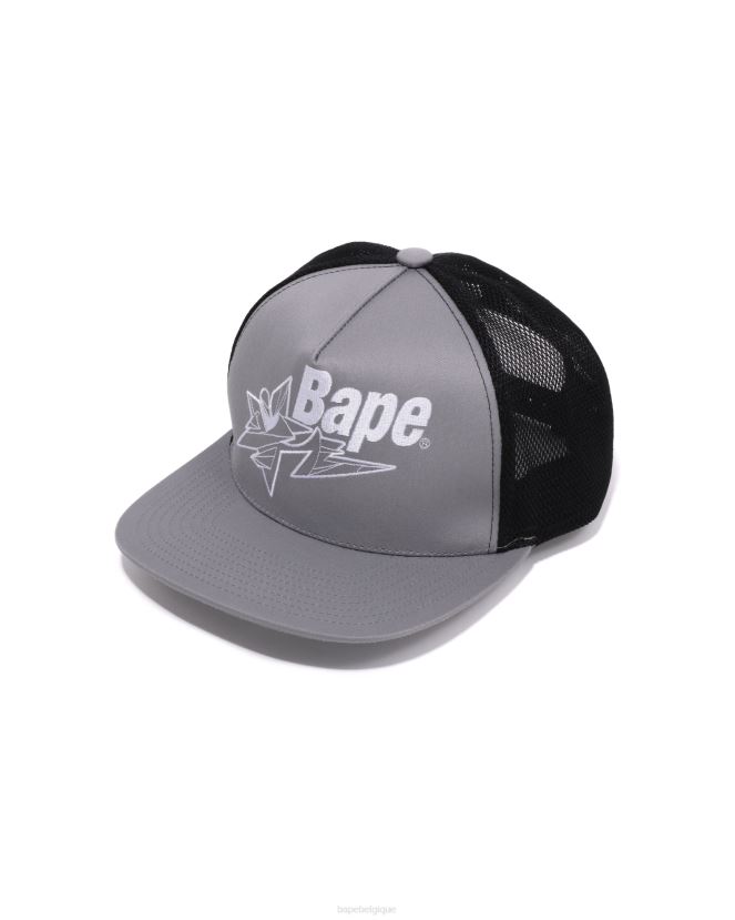 casquette en maille x ldg A Bathing Ape Hommes ZHX6N4527 gris