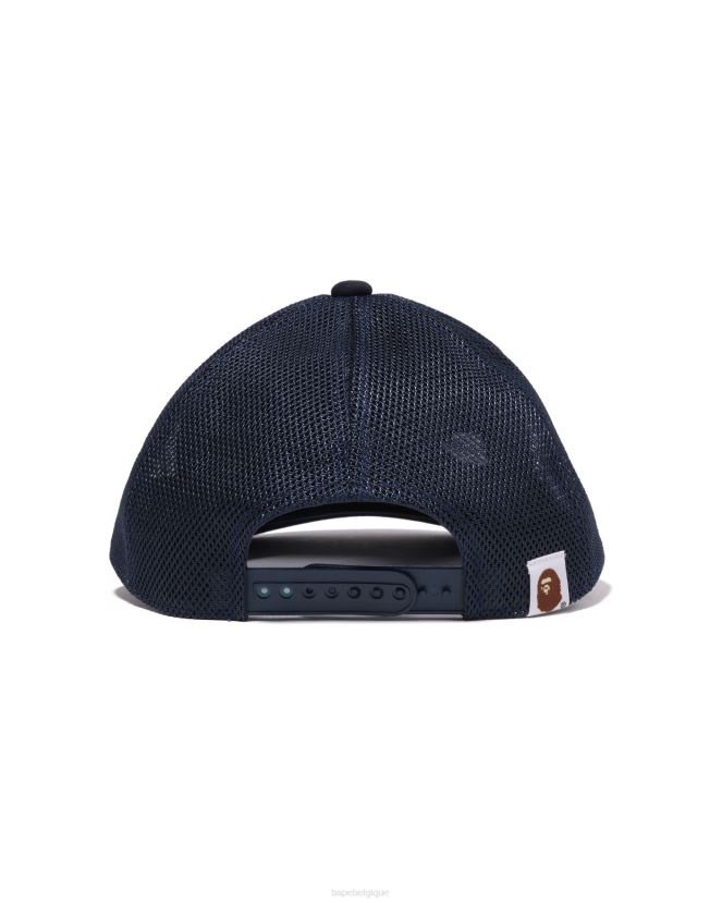 casquette en mesh logo nyc camo couleur A Bathing Ape Hommes ZHX6N4534 bleu marine