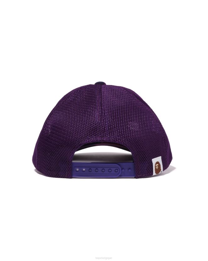 casquette en mesh logo nyc camo couleur A Bathing Ape Hommes ZHX6N4535 violet