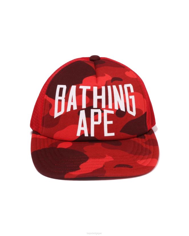 casquette en mesh logo nyc camo couleur A Bathing Ape Hommes ZHX6N4536 rouge vif