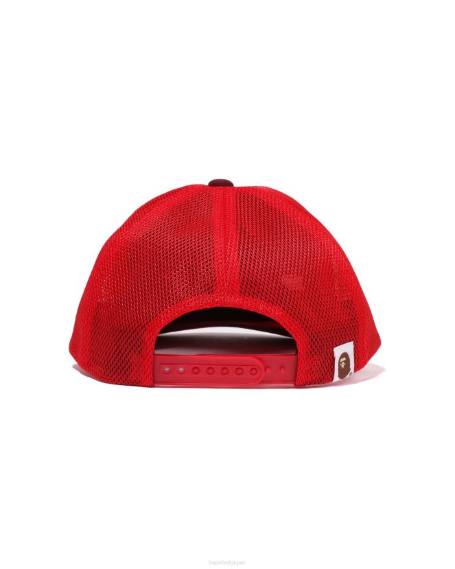 casquette en mesh logo nyc camo couleur A Bathing Ape Hommes ZHX6N4536 rouge vif