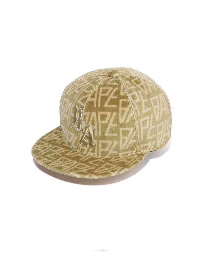 casquette en velours monogrammé A Bathing Ape Hommes ZHX6N4419 beige