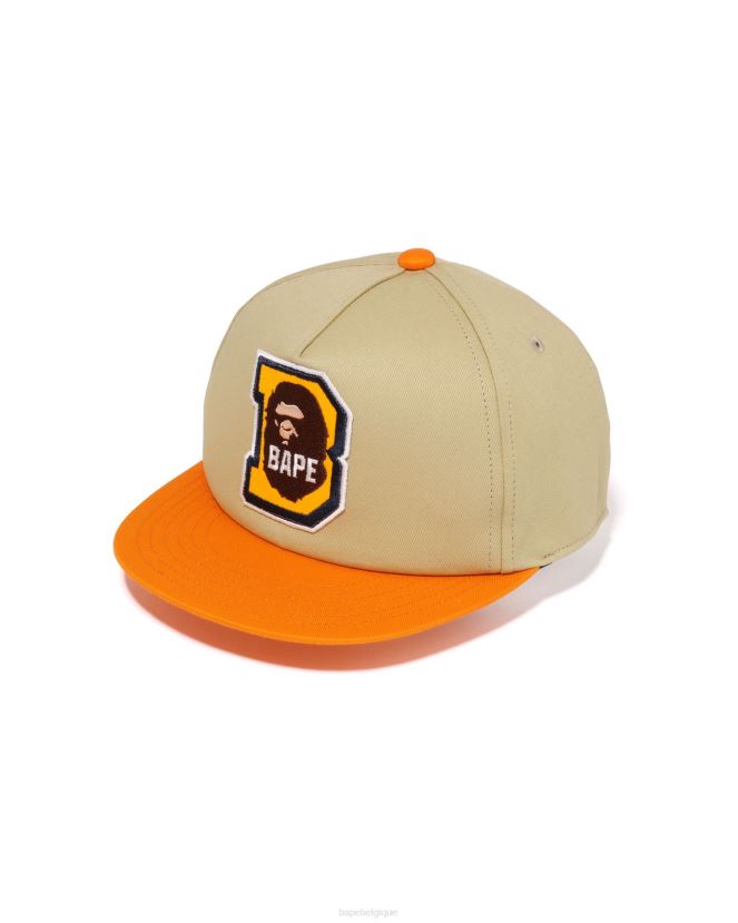 casquette patch tête b A Bathing Ape enfants ZHX6N41435 beige