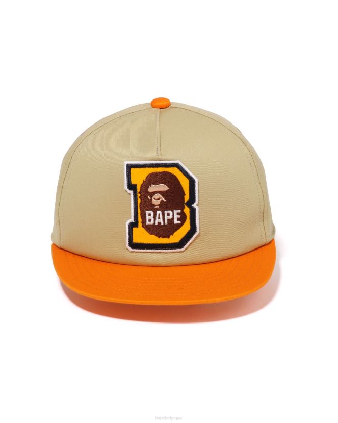 casquette patch tête b A Bathing Ape enfants ZHX6N41435 beige