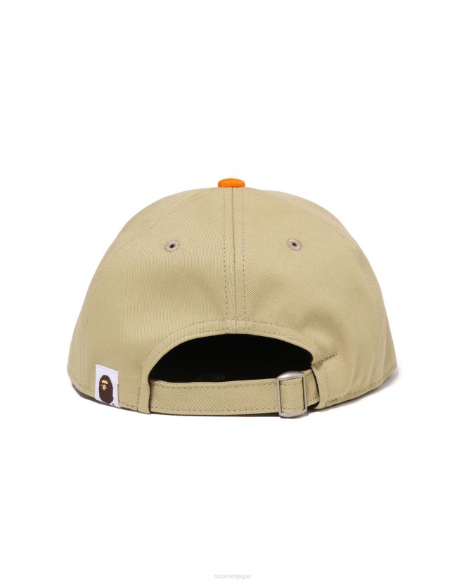 casquette patch tête b A Bathing Ape enfants ZHX6N41435 beige