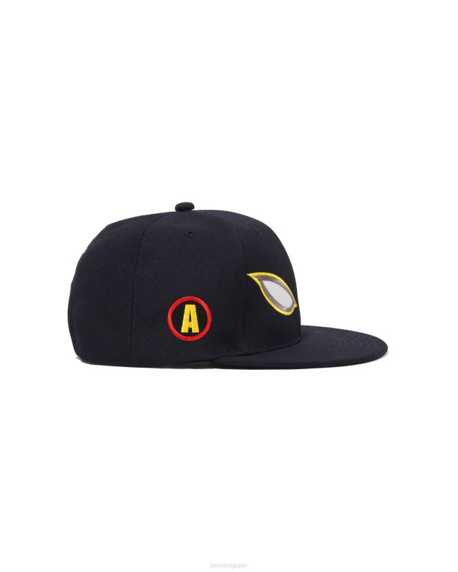 casquette snap back shadow A Bathing Ape Hommes ZHX6N4416 bleu marine