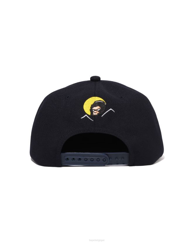 casquette snap back shadow A Bathing Ape Hommes ZHX6N4416 bleu marine