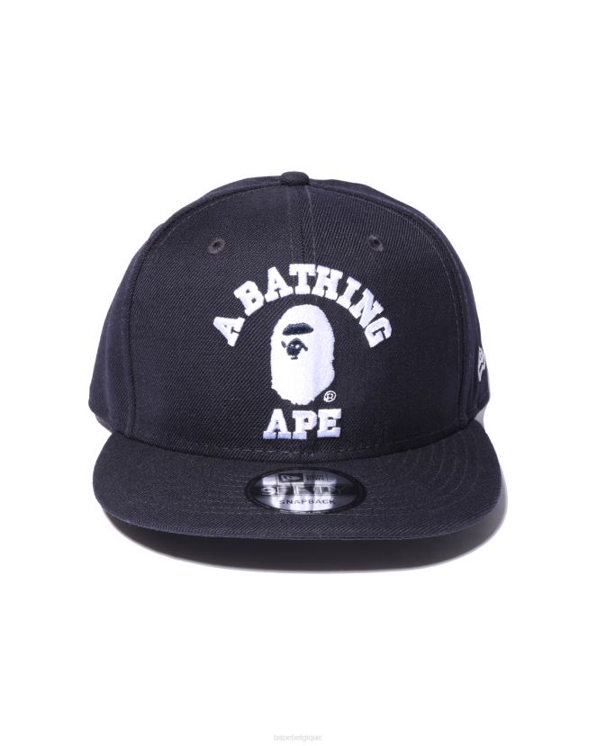 casquette snapback college new era A Bathing Ape Hommes ZHX6N4576 bleu marine