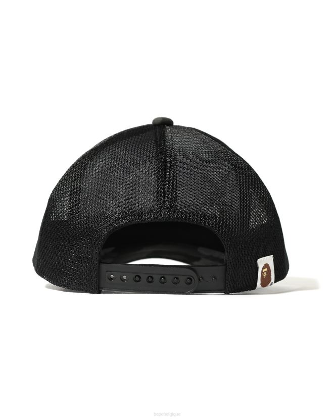 casquette trucker x stussy A Bathing Ape Hommes ZHX6N4582 noir