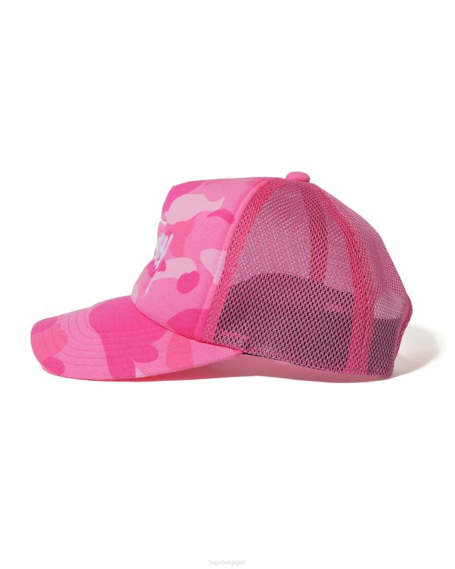 casquette trucker x stussy A Bathing Ape Hommes ZHX6N4583 rose