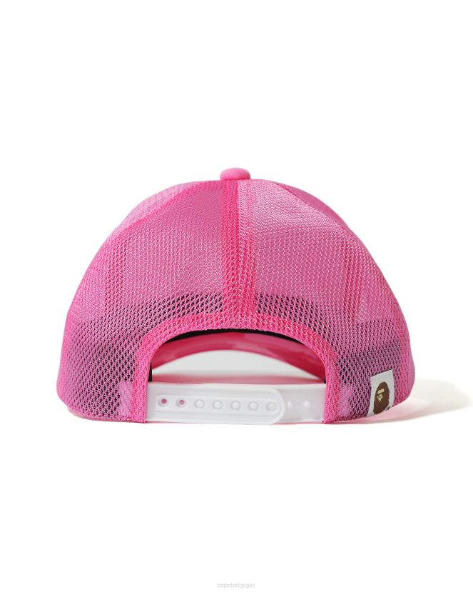 casquette trucker x stussy A Bathing Ape Hommes ZHX6N4583 rose