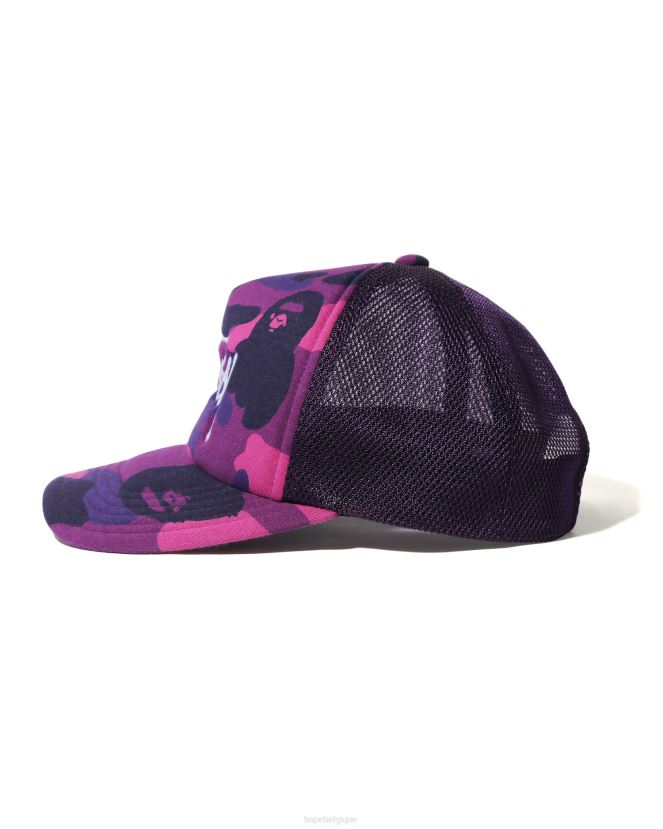 casquette trucker x stussy A Bathing Ape Hommes ZHX6N4584 violet