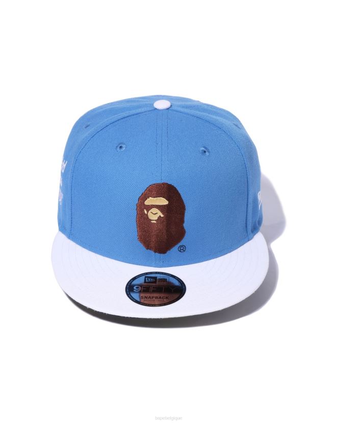 casquette x new era head 9 cinquante A Bathing Ape Hommes ZHX6N4562 bleu