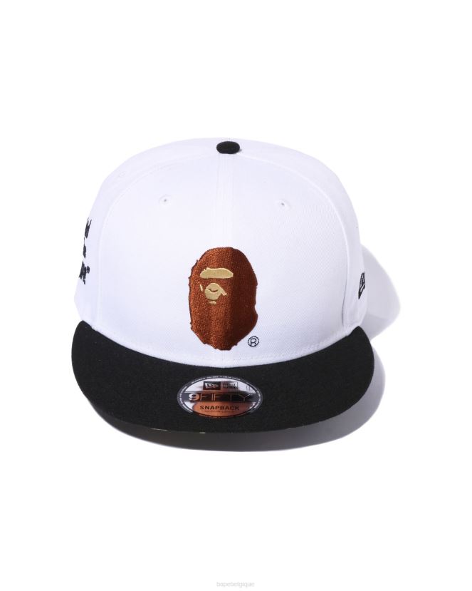 casquette x new era head 9 cinquante A Bathing Ape Hommes ZHX6N4563 blanc