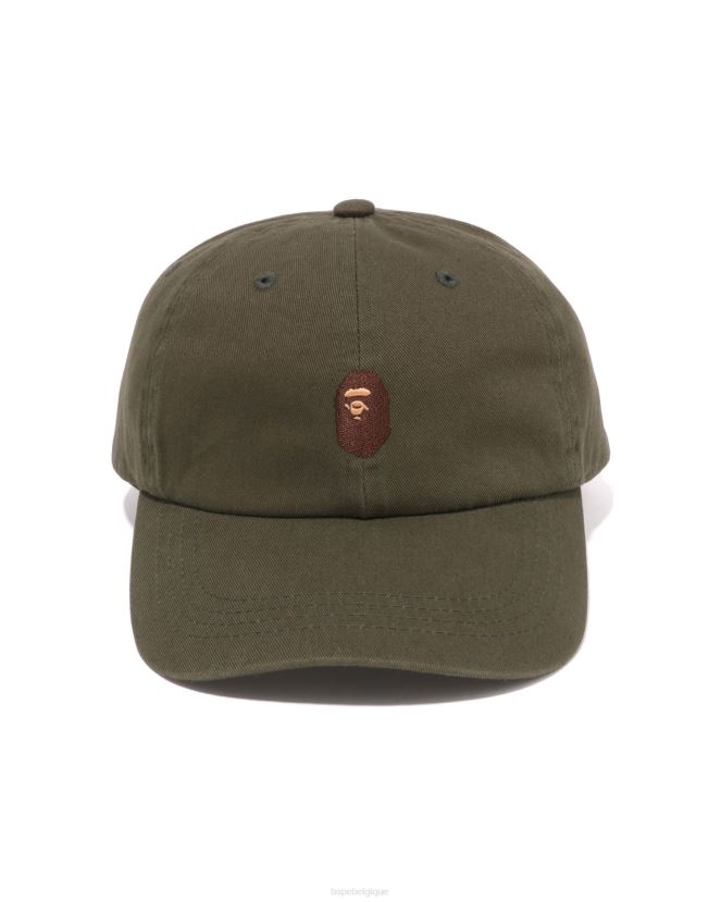 casquette à panneau à un point A Bathing Ape Hommes ZHX6N4445 armée verte