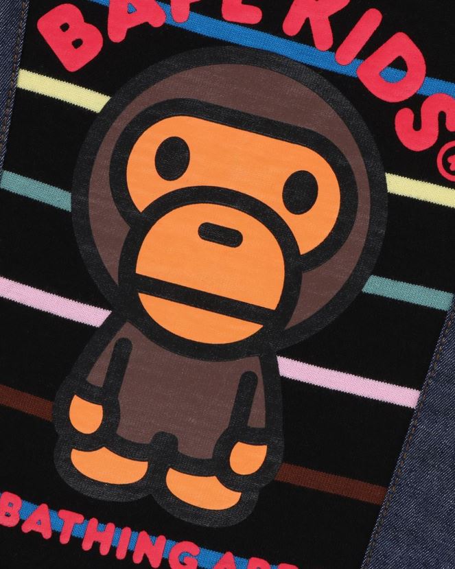cerceau bébé milo bretelles pantalon couches barboteuses A Bathing Ape enfants ZHX6N41449 noir
