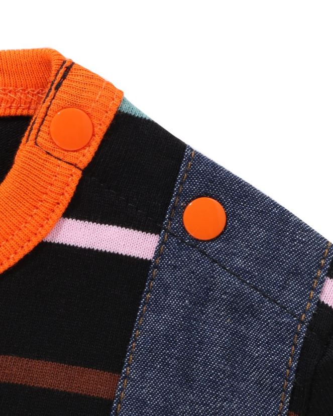 cerceau bébé milo bretelles pantalon couches barboteuses A Bathing Ape enfants ZHX6N41449 noir