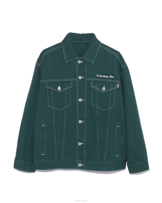 champion veste oversize en sergé de couleur A Bathing Ape femmes ZHX6N4911 jungle profonde