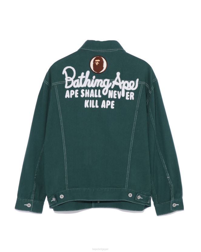 champion veste oversize en sergé de couleur A Bathing Ape femmes ZHX6N4911 jungle profonde