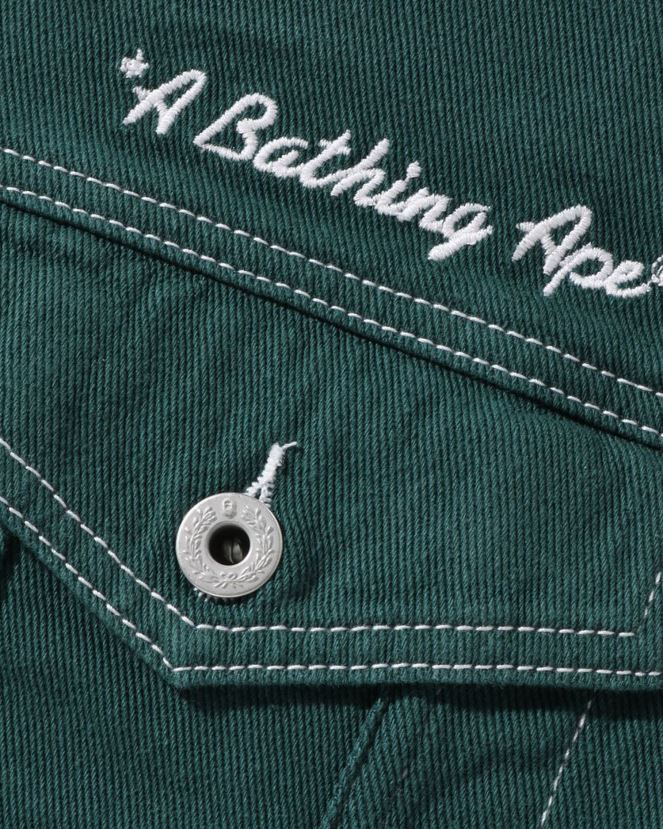 champion veste oversize en sergé de couleur A Bathing Ape femmes ZHX6N4911 jungle profonde