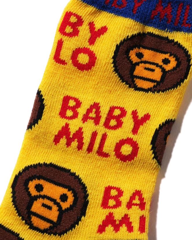 chaussettes bébé milo A Bathing Ape enfants ZHX6N41533 jaune