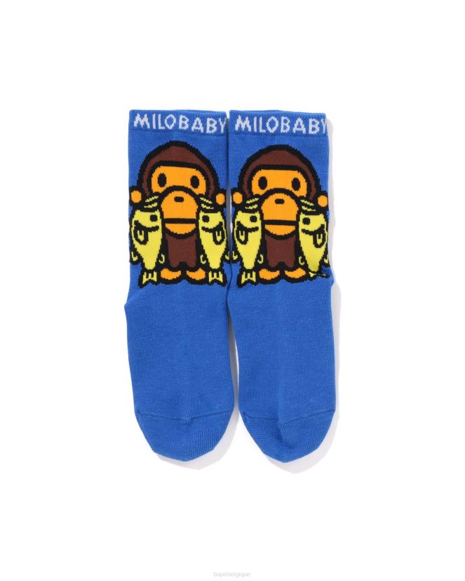 chaussettes bébé milo black bass A Bathing Ape enfants ZHX6N41389 bleu