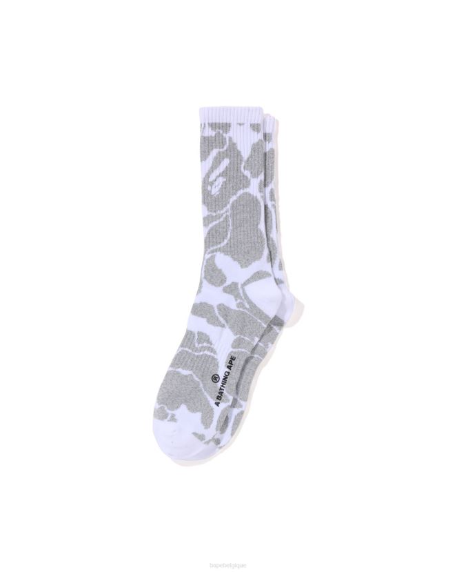chaussettes camouflage réfléchissantes A Bathing Ape Hommes ZHX6N4408 blanc