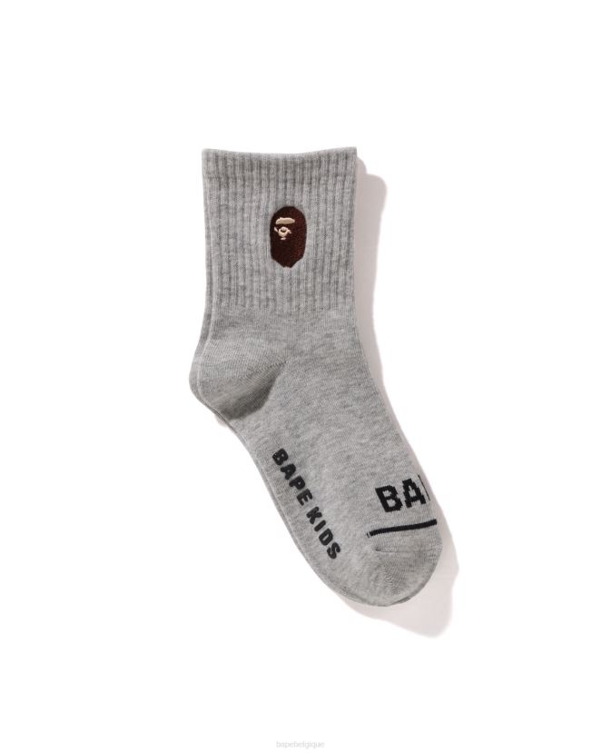 chaussettes nervurées A Bathing Ape enfants ZHX6N41679 gris