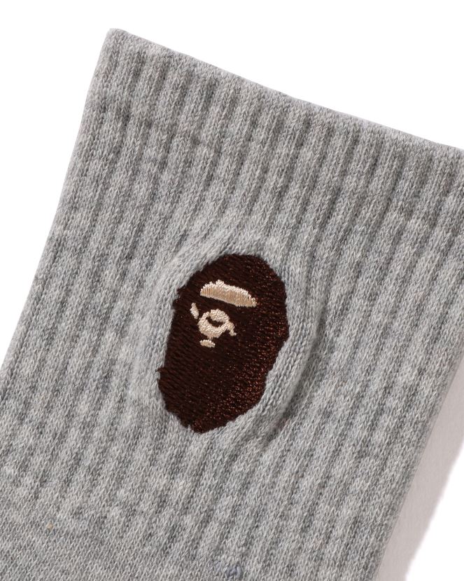 chaussettes nervurées A Bathing Ape enfants ZHX6N41679 gris