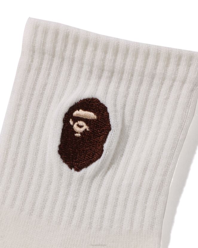 chaussettes nervurées A Bathing Ape enfants ZHX6N41681 blanc