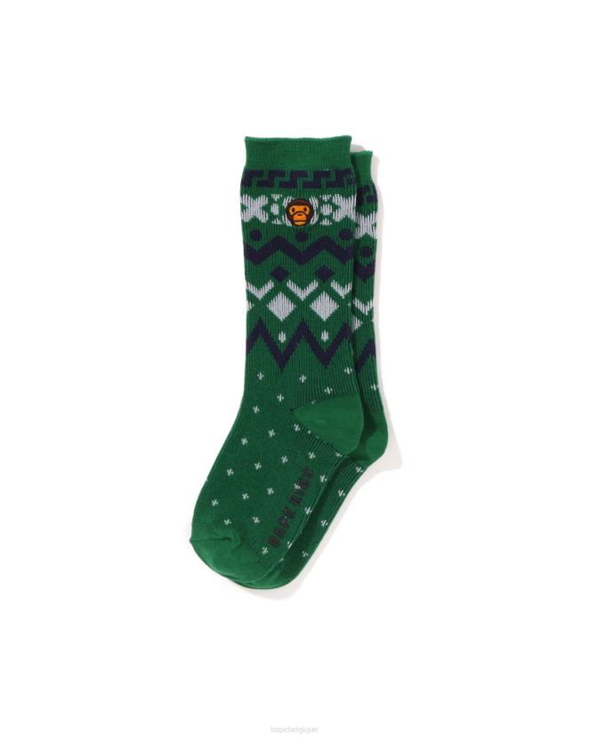 chaussettes nordiques bébé milo A Bathing Ape enfants ZHX6N41469 émeraude